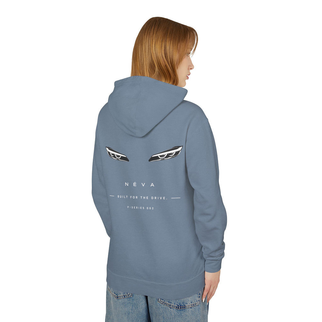 Sleek Car Headlight Eyes Graphic Lightweight Hoodie