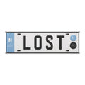 LOST License Plate Car Magnet