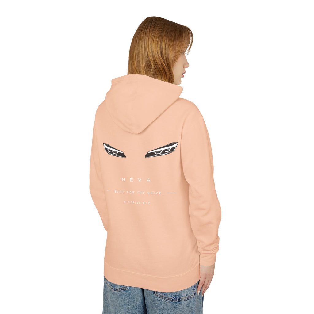 Sleek Car Headlight Eyes Graphic Lightweight Hoodie
