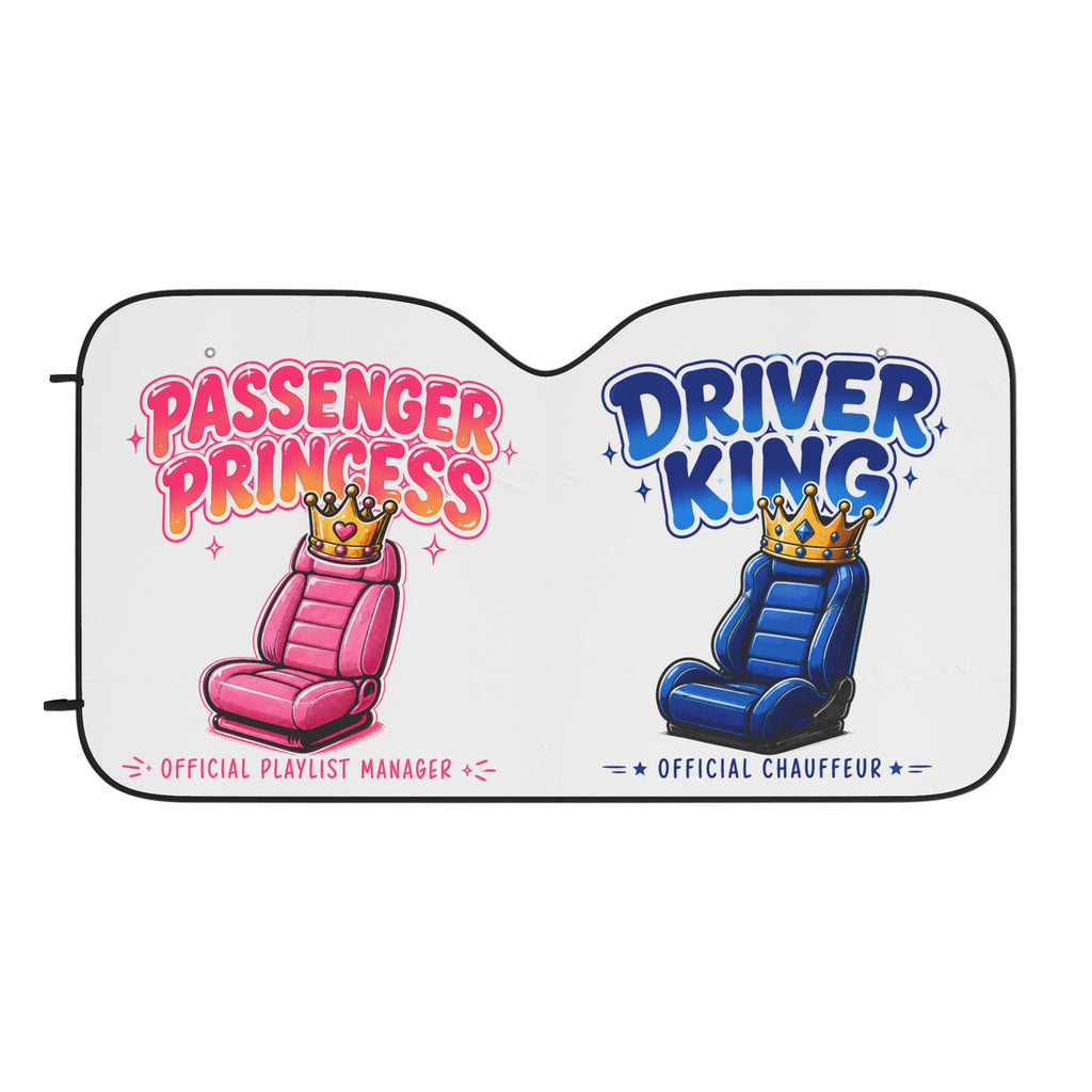 Passenger Princess & Driver King Car Sun Shade