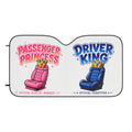 Passenger Princess & Driver King Car Sun Shade