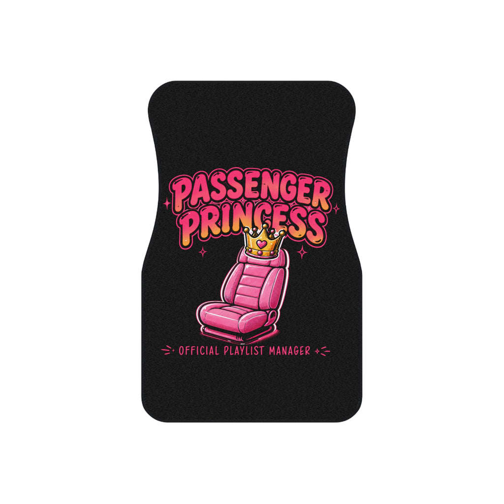 Car Mats — "Driver King" & "Passenger Princess" Matching Set (4-Piece)