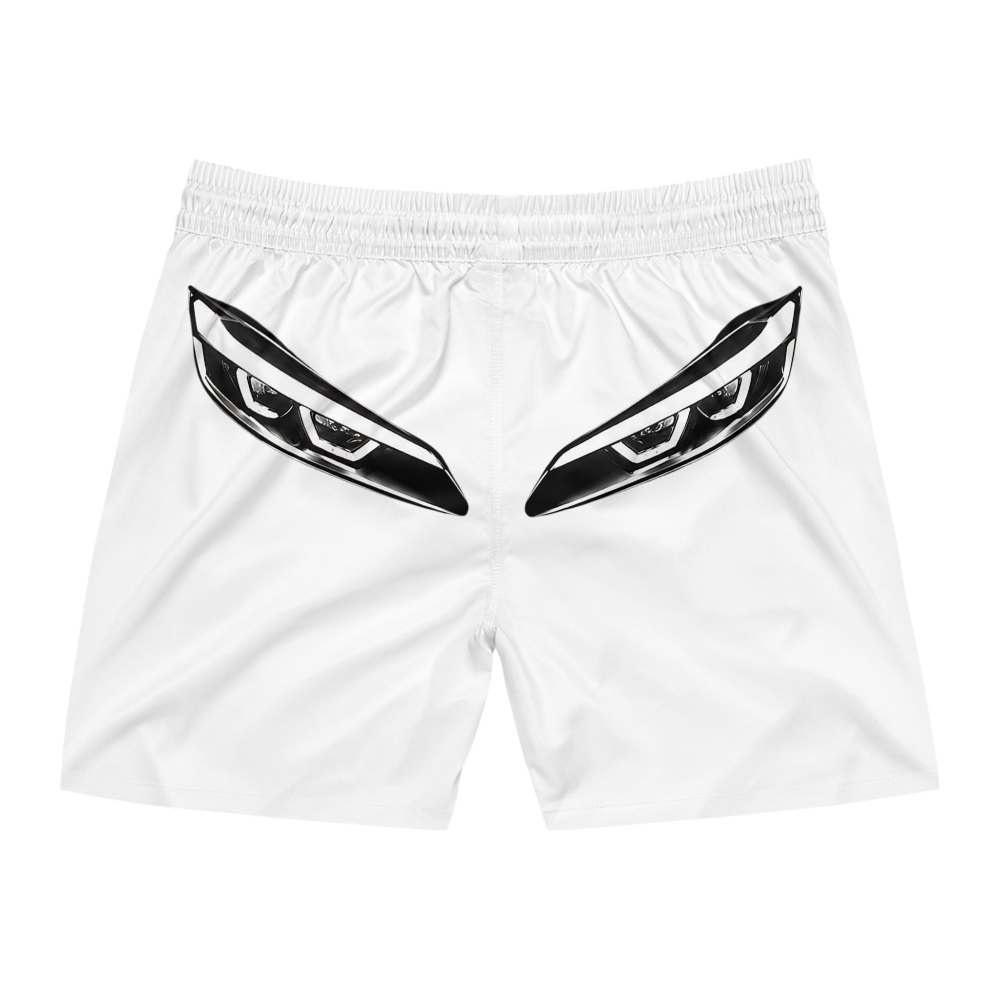 Men's Swim Shorts with Sporty Headlight Graphic