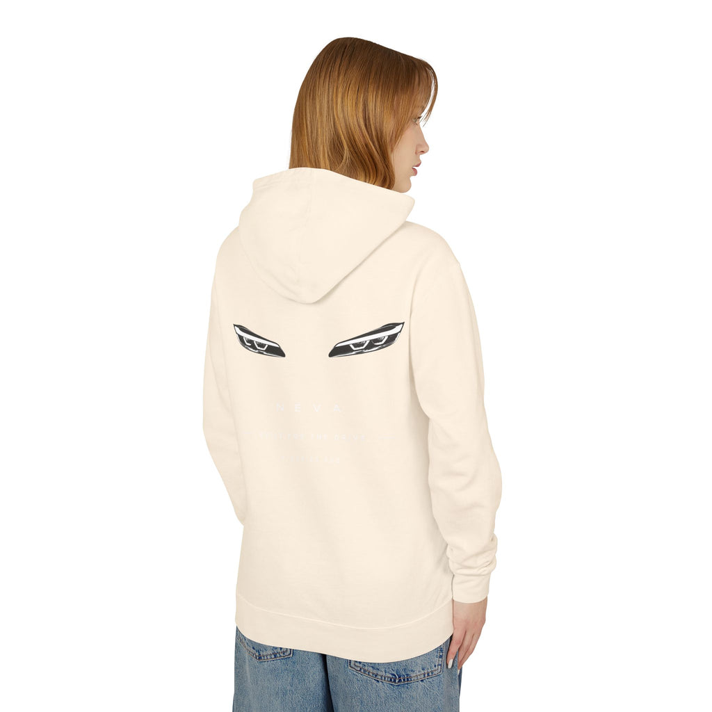Sleek Car Headlight Eyes Graphic Lightweight Hoodie