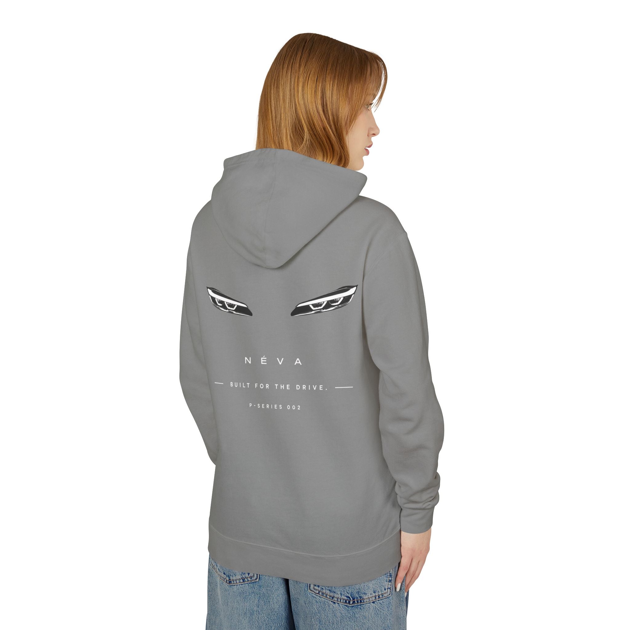 Sleek Car Headlight Eyes Graphic Lightweight Hoodie