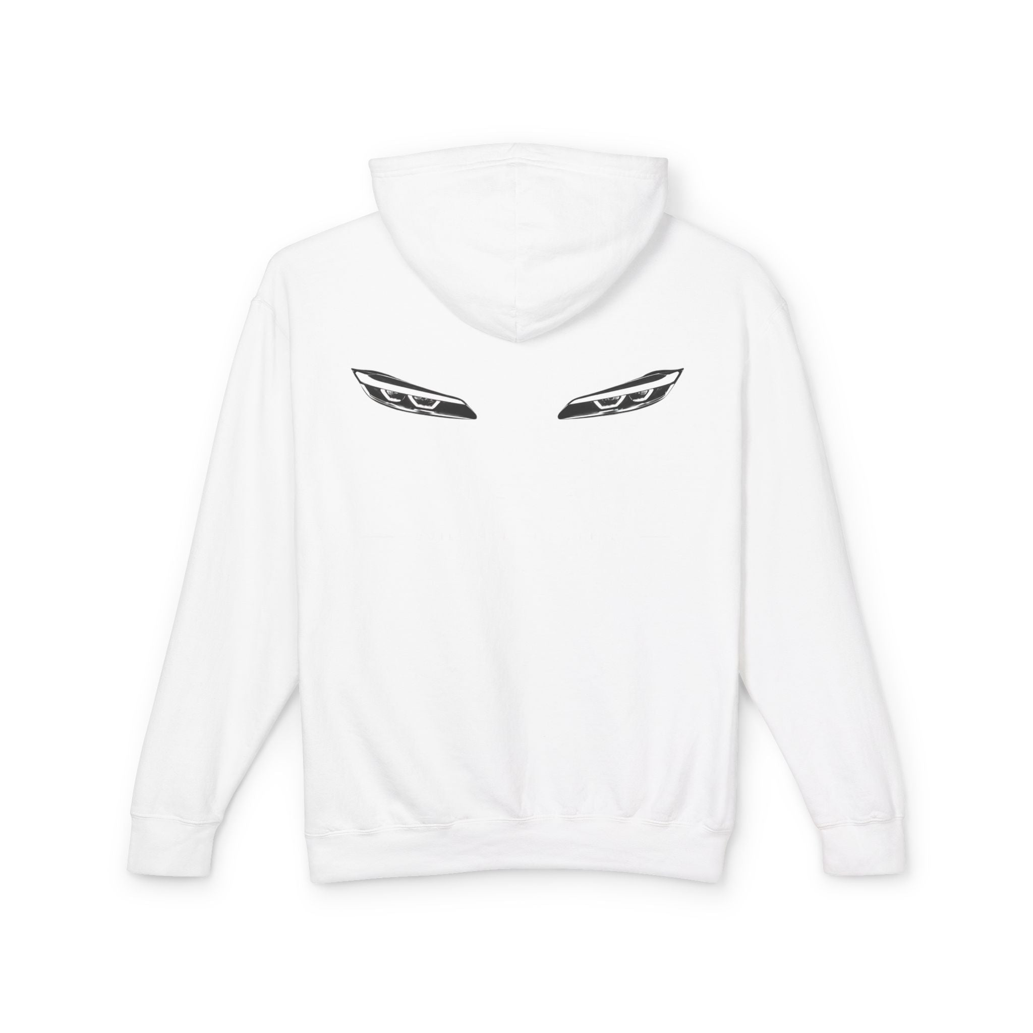 Sleek Car Headlight Eyes Graphic Lightweight Hoodie