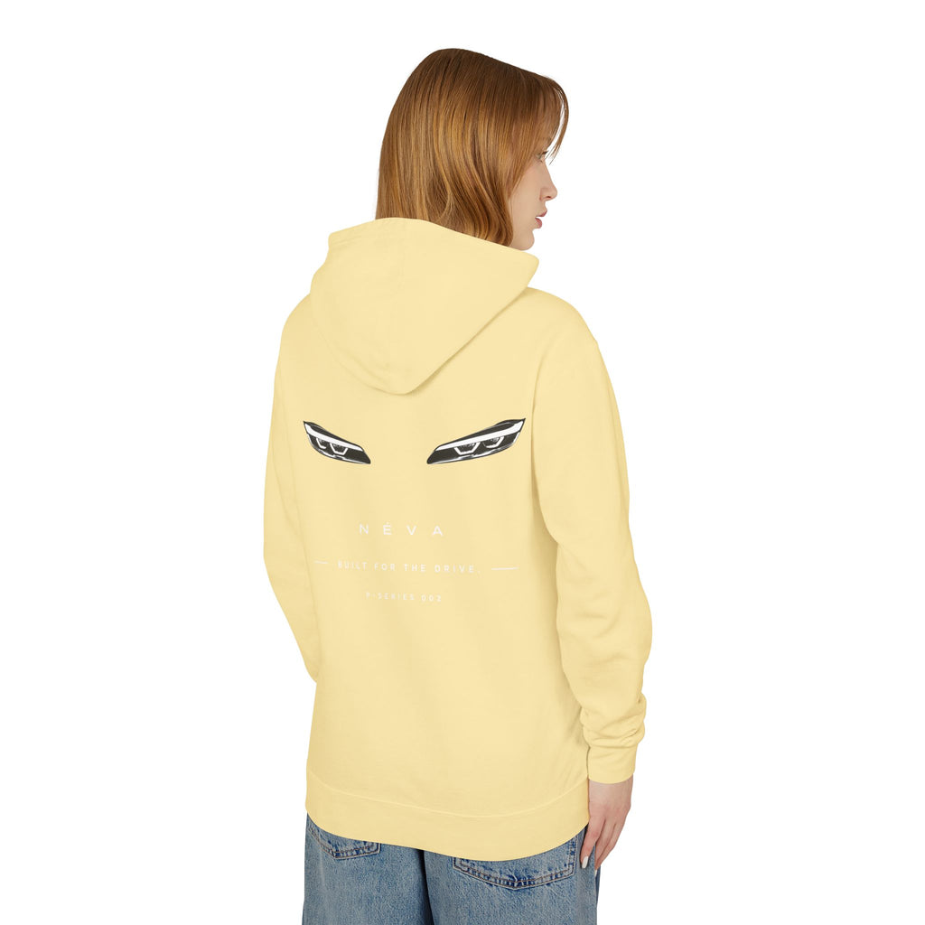 Sleek Car Headlight Eyes Graphic Lightweight Hoodie