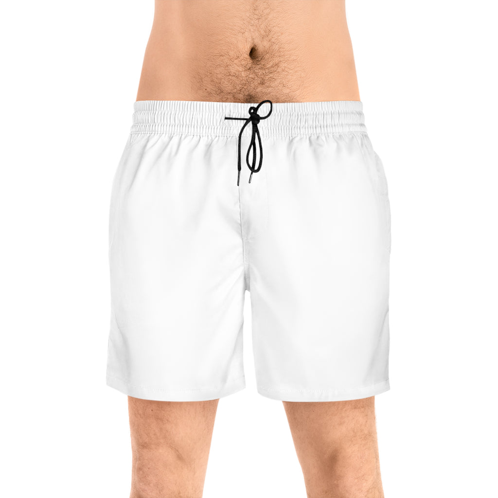 Men's Swim Shorts with Sporty Headlight Graphic