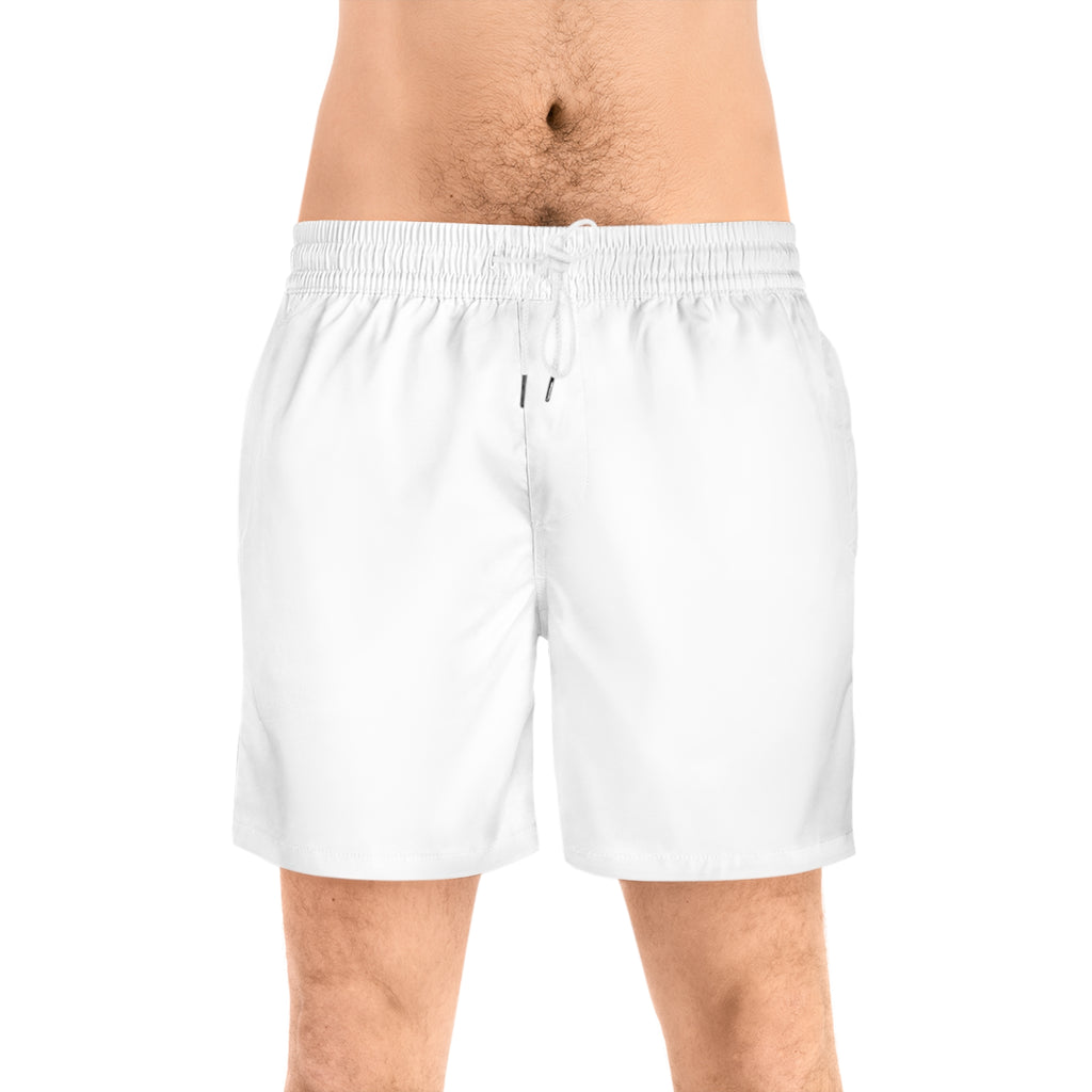 Men's Swim Shorts with Sporty Headlight Graphic